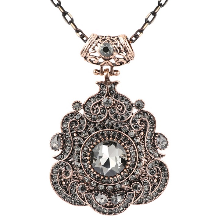картинка Ожерелье 52 см в этническом стиле N0006 Grey crystal от магазина El Corazon