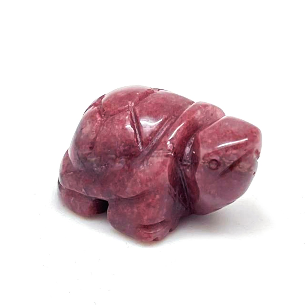 картинка "Черепаха-оберег" Сувенир Elit из натурального камня темный родонит Sr-Turt-15 от магазина El Corazon