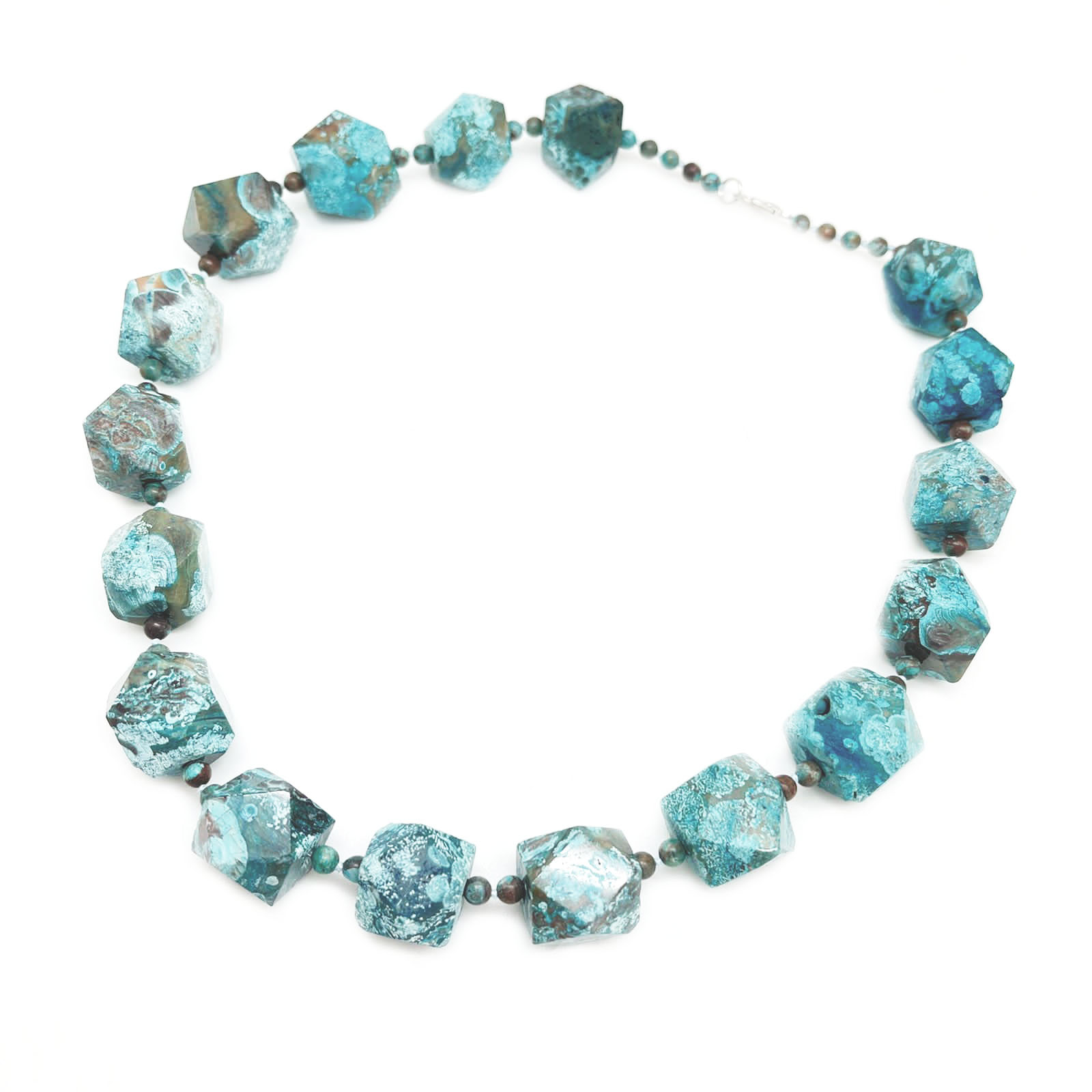 картинка Ожерелье 42,5 см из голубой яшмы NL87 от магазина El Corazon