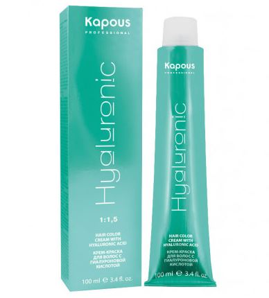 картинка Kapous Professional 100 мл, Крем-краска для волос с Гиалуроновой кислотой HY 9.31 Очень светлый блондин золотистый бежевый серии "Hyaluronic acid" от магазина El Corazon