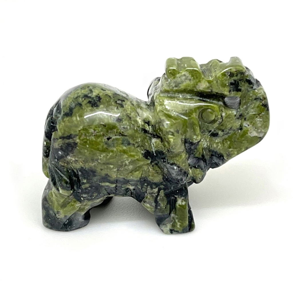 картинка "Слоник-оберег" Сувенир Elit из натурального камня  яшма болотная Sr-Elph-04 от магазина El Corazon
