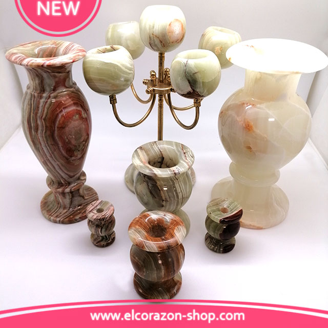 New! Vases and candlesticks made of Onyx