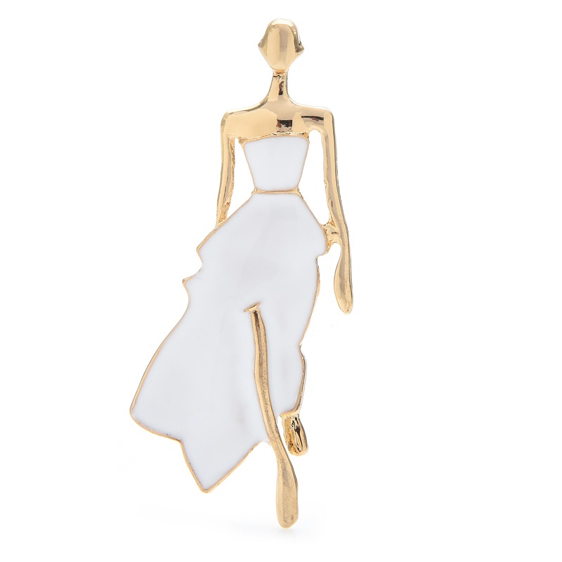 картинка Брошь модель в платье белом  от магазина El Corazon