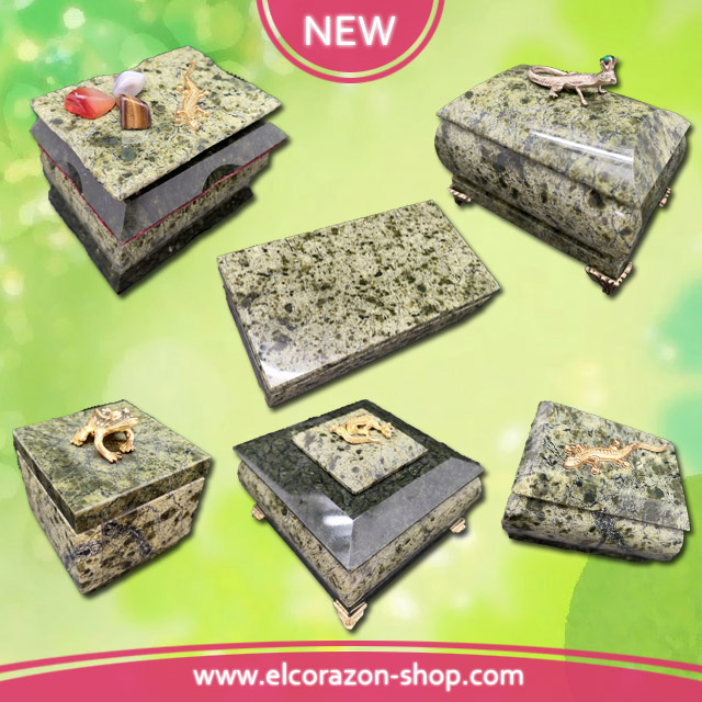 New! Jewelry boxes made of serpentine stone !!!