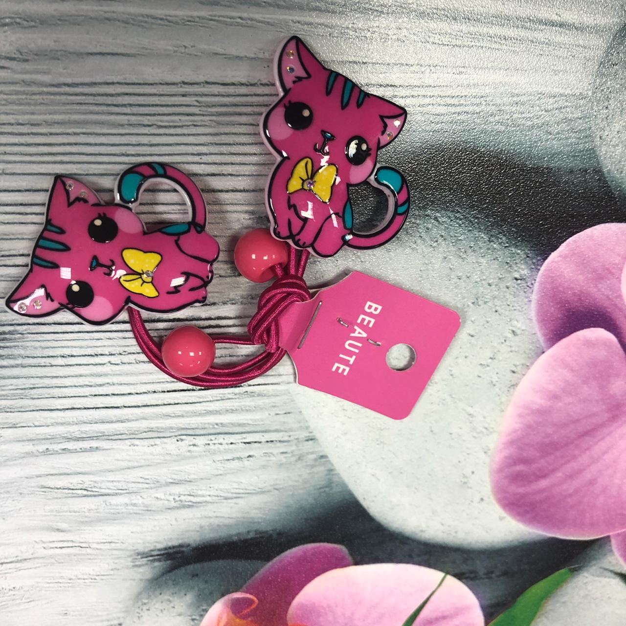 картинка Набор из двух резинок для волос Котята, розовый от магазина El Corazon