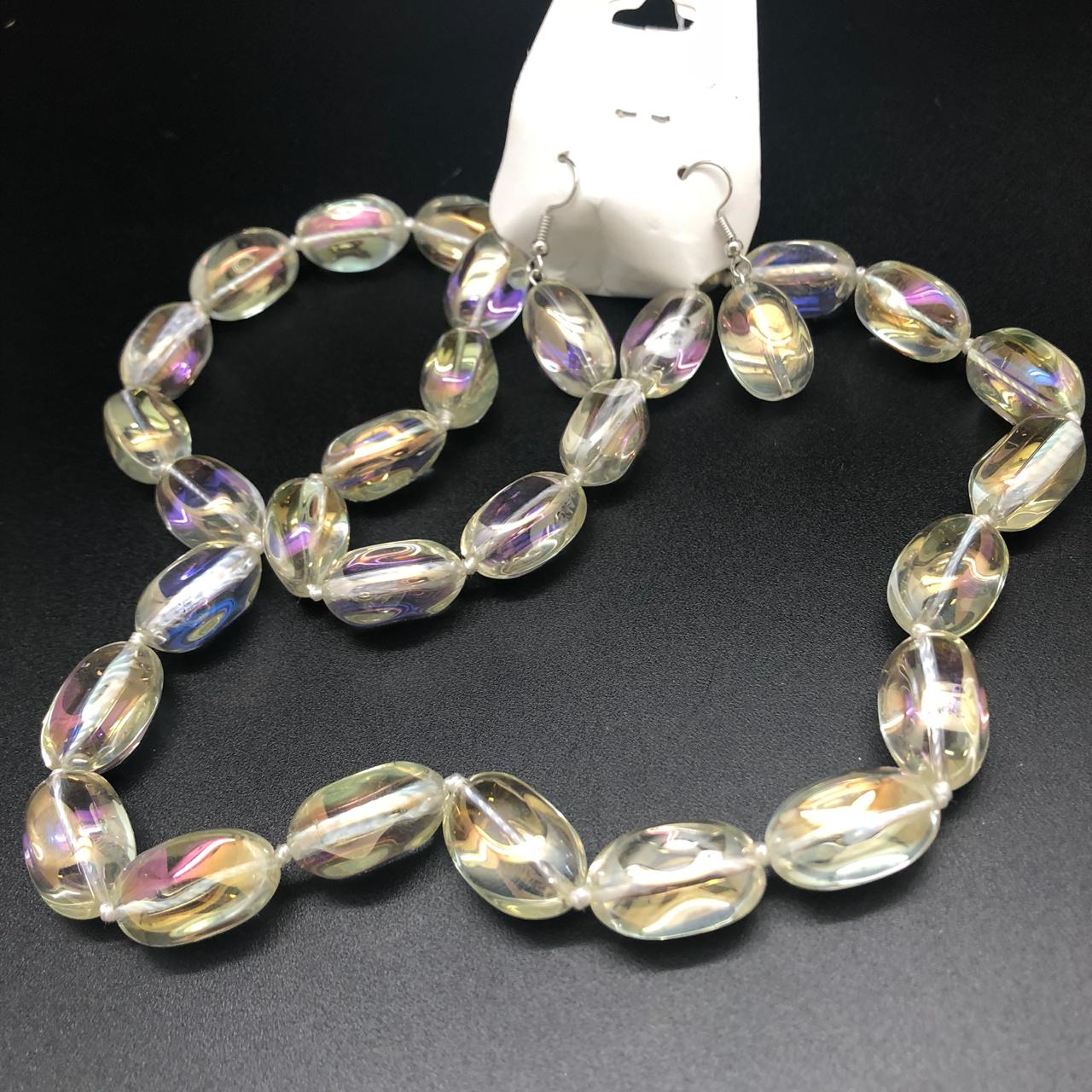 картинка Комплект Ожерелье, серьги и браслет, стеклянные бусины 2 от магазина El Corazon
