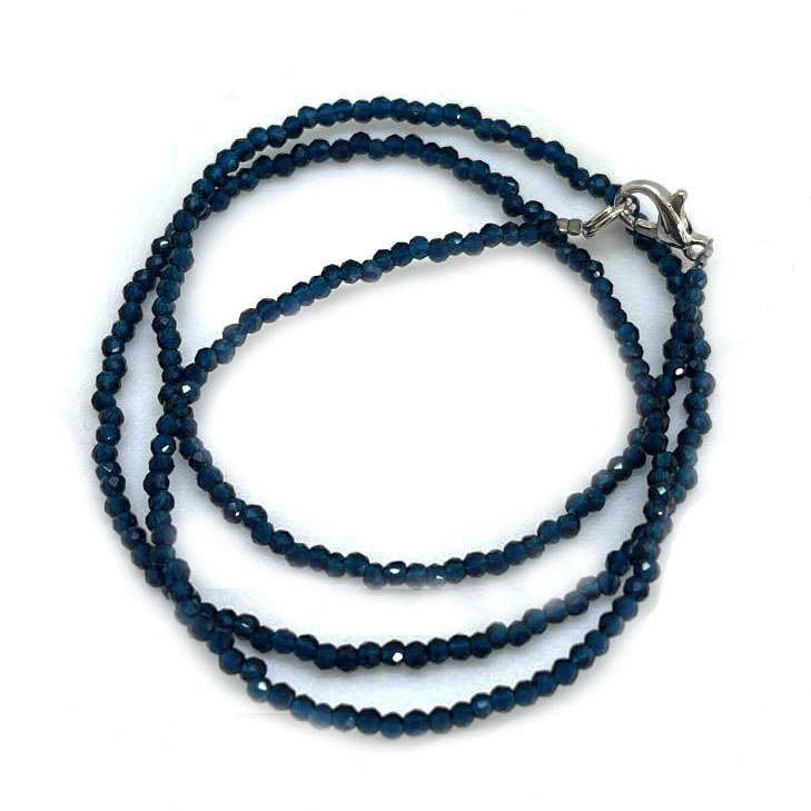 картинка Ожерелье - нитка 45 см из Шпинели пыльно синей ШП400-10 от магазина El Corazon