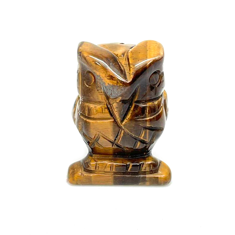 картинка Филин символ защиты, потаенных знаний, достатка и удачи тигровый глаз Sr-Elit-Fil-03 от магазина El Corazon