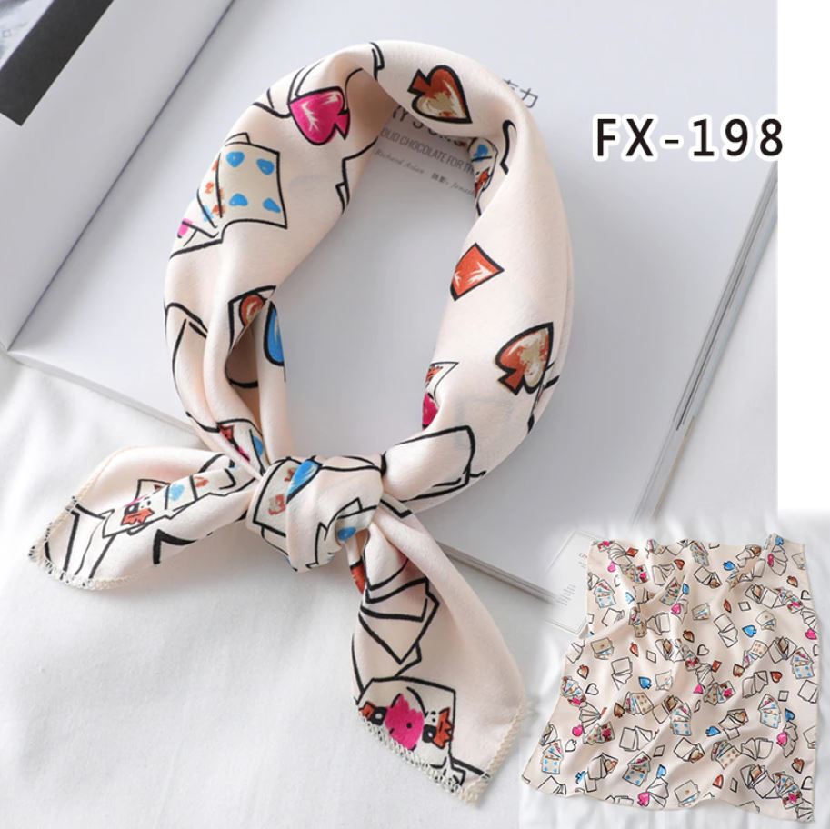 картинка Легкий, женский шелковый шарф-платок 50X50 cm 26 от магазина El Corazon