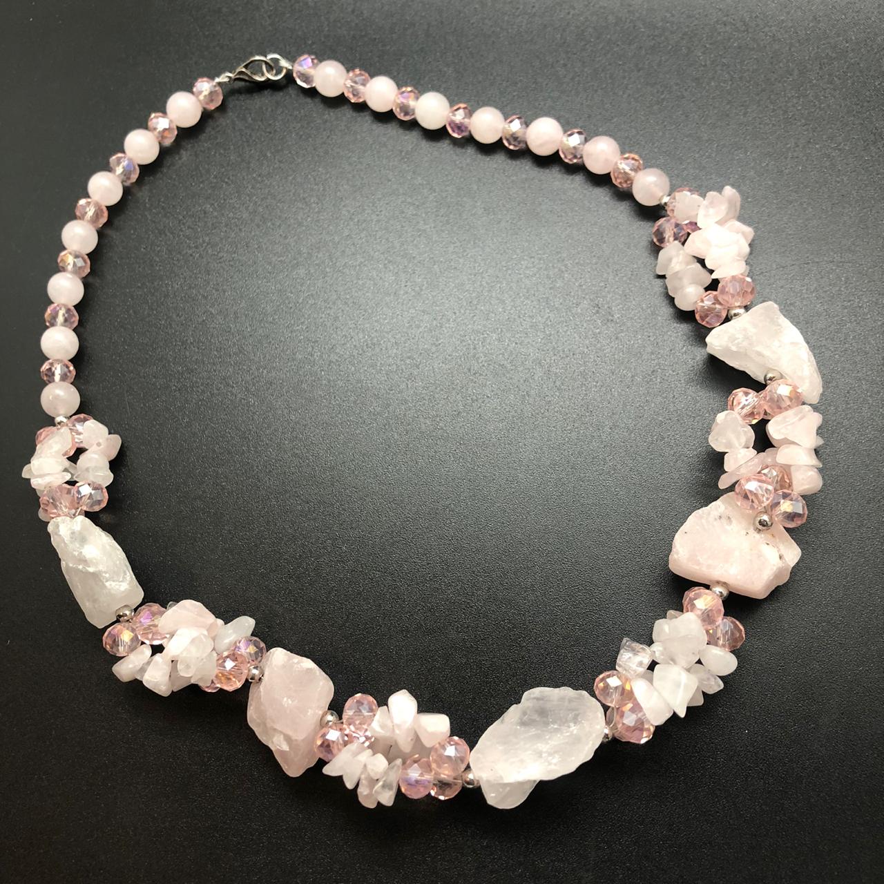 картинка Ожерелье из Розового Кварца  52 см от магазина El Corazon