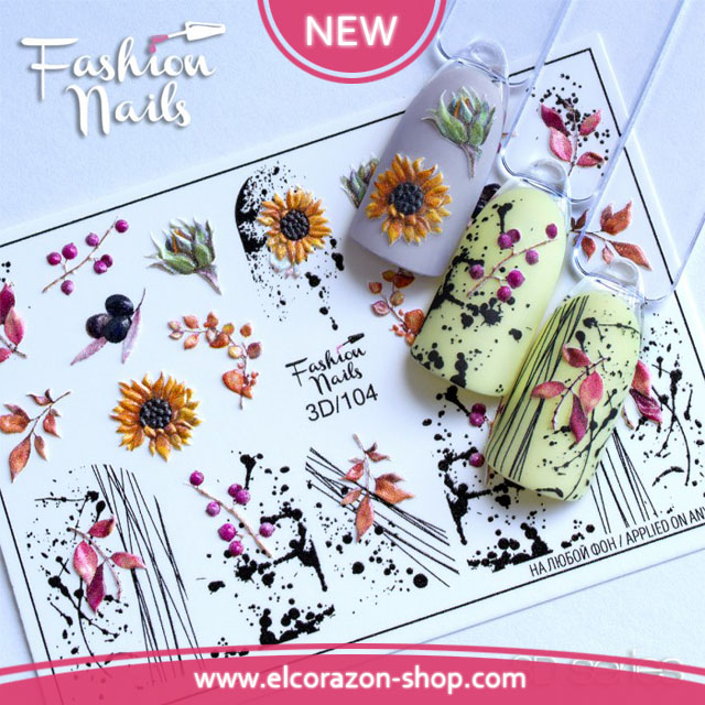 New Fashion Nails Water decals 3D!
