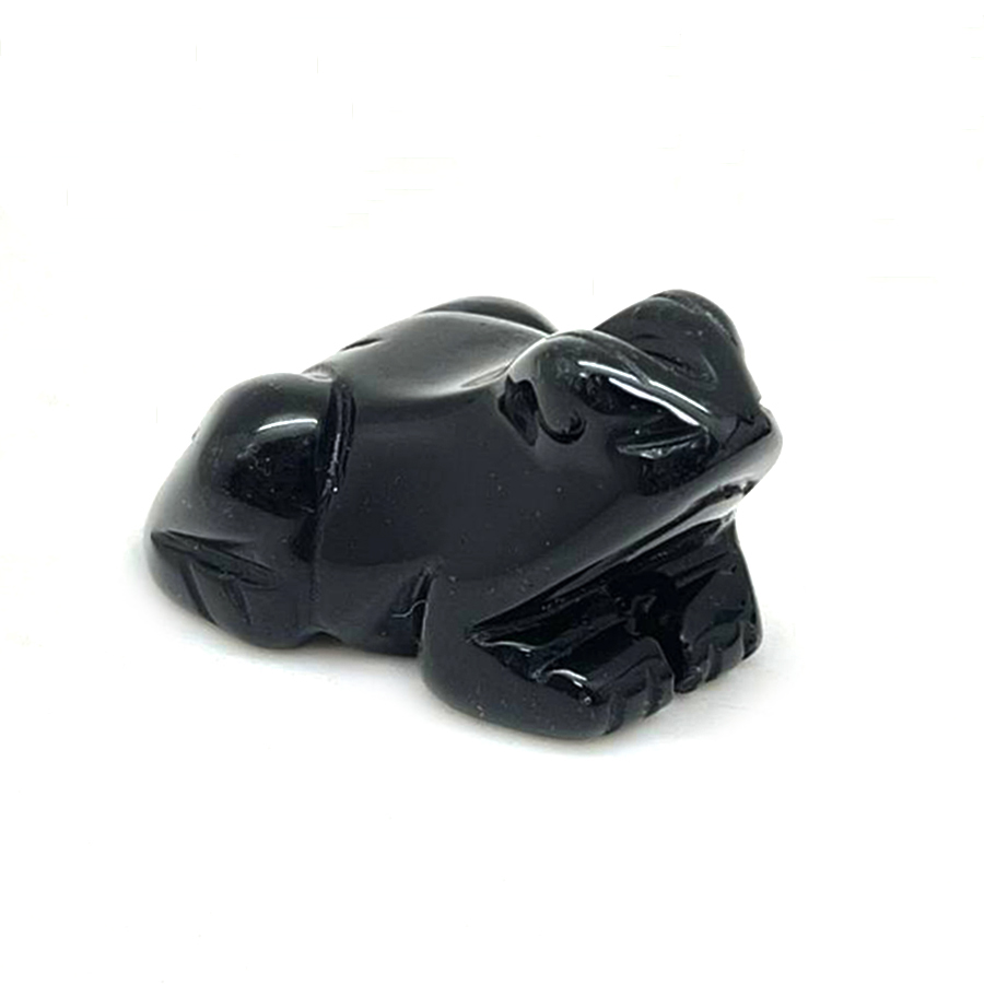 картинка Лягушка-оберег символ богатства и процветания  агат черный Sr-Elit-Frog-29 от магазина El Corazon