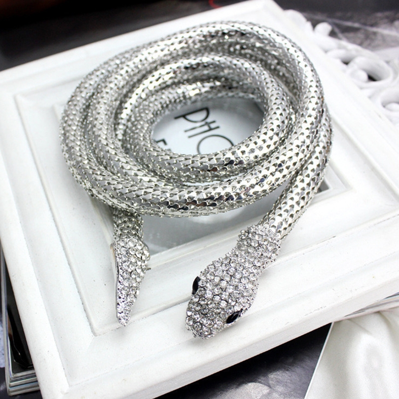 картинка Ожерелье-ремень-браслет вв виде змеи, серебро от магазина El Corazon