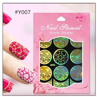 картинка Yi Kou Виниловые трафареты для ногтей № Y007 от магазина El Corazon