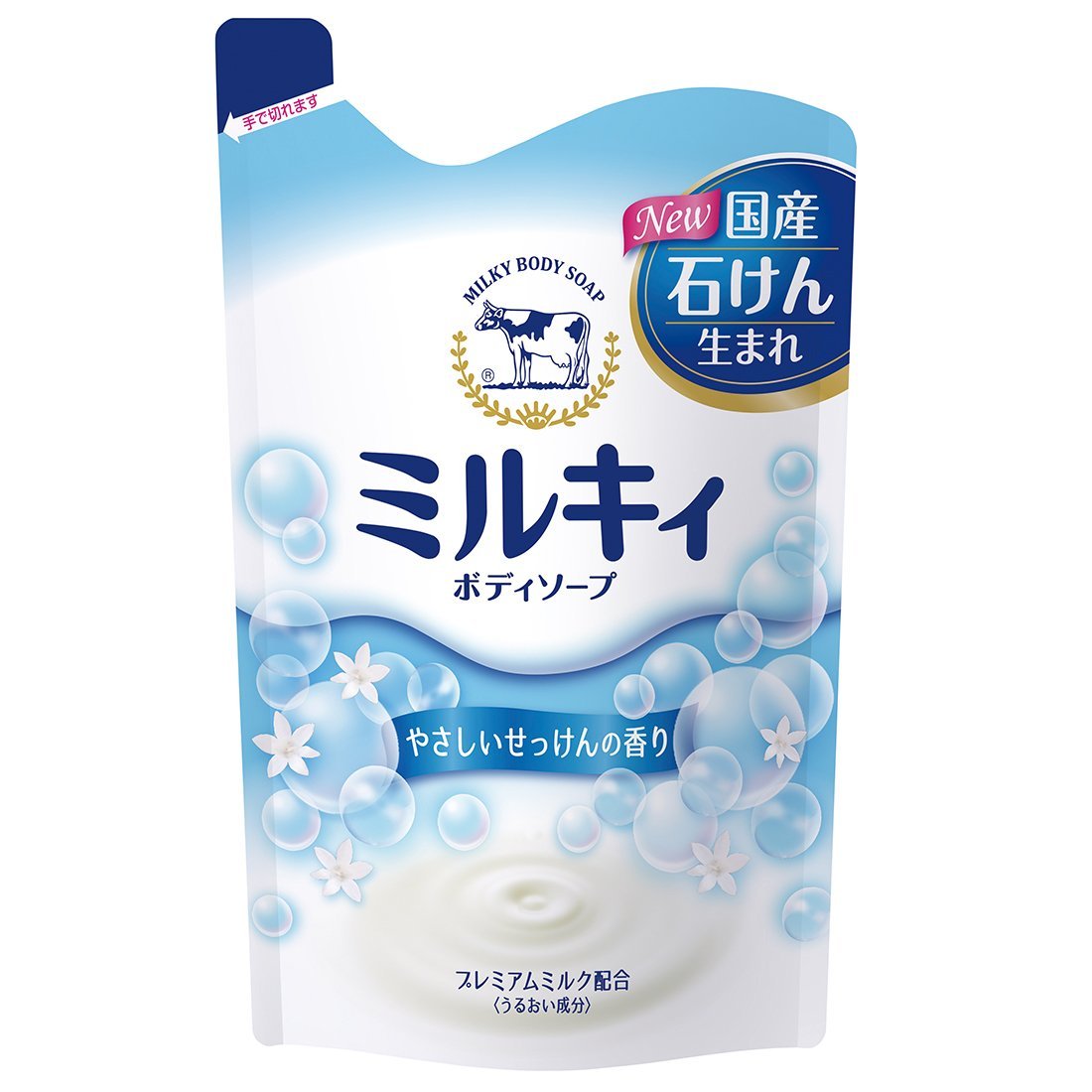 картинка Gyunyu Sekken Молочное жидкое мыло для тела "Milky Body Soap" сладкий аромат мыла, 400 мл  от магазина El Corazon