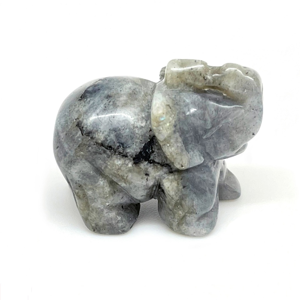 картинка "Слоник-оберег" Сувенир Elit из натурального камня лабрадорит Sr-Elph-10 от магазина El Corazon