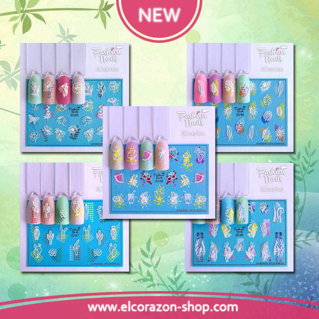 New Fashion Nails Water decals 3D!